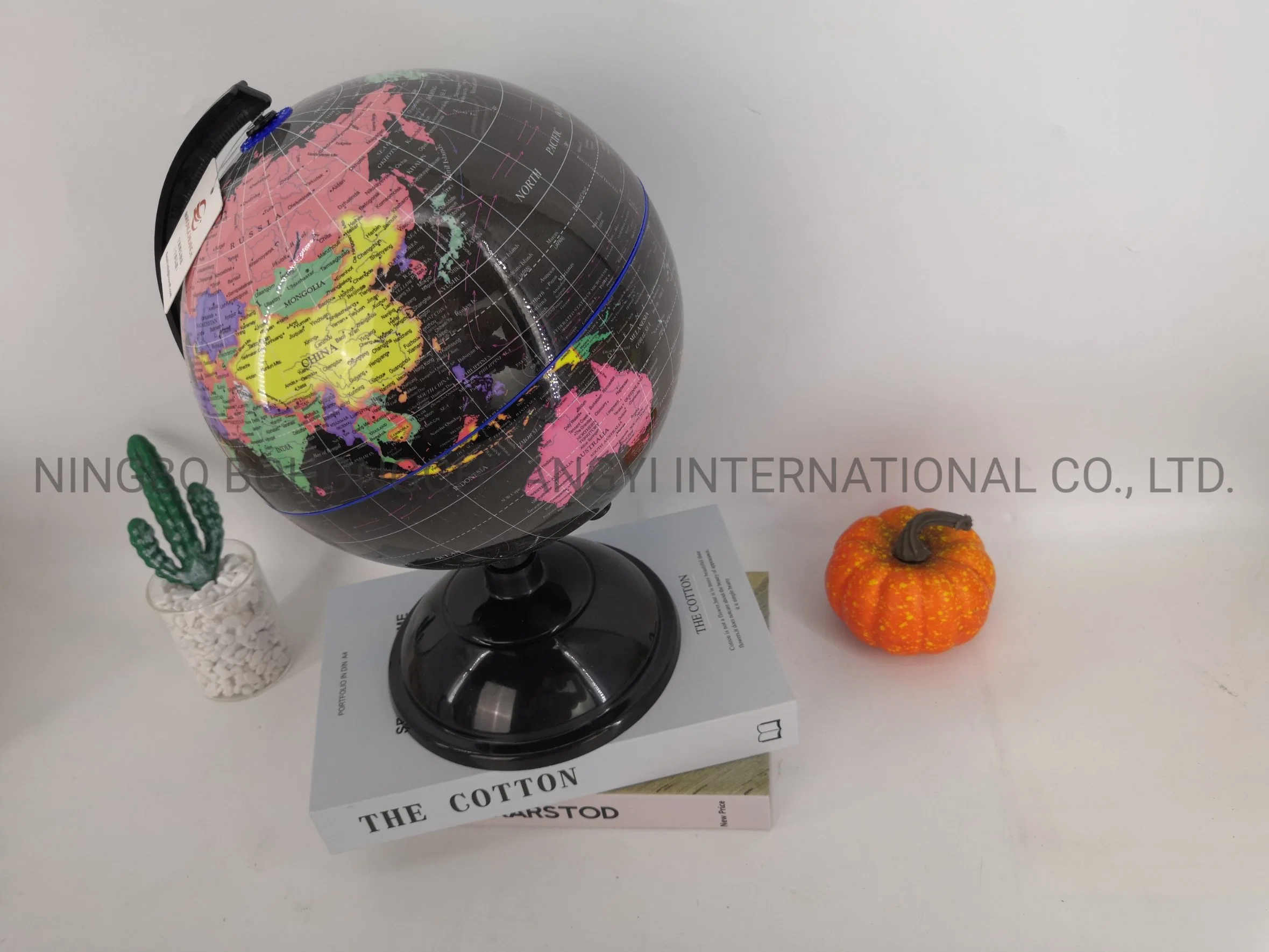 20cm Desktop Arched Teaching Globe with World Map with Plastic Stand Promotional Gift