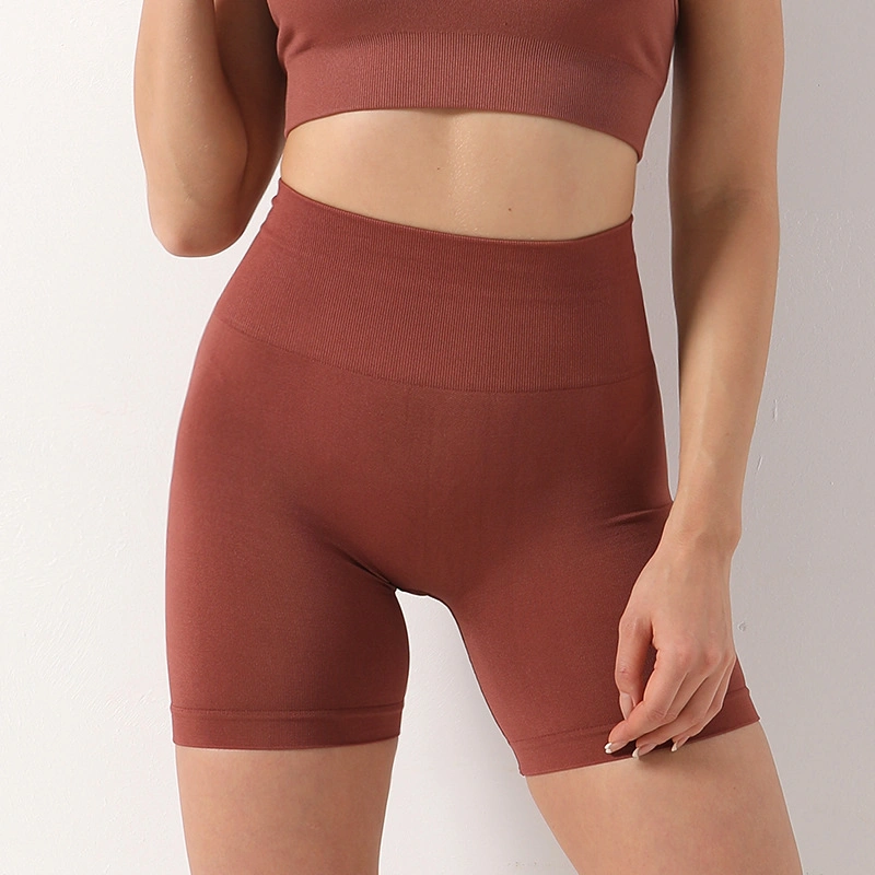 Roupas esportivas para mulheres, leggings de yoga de cintura alta para corrida, ciclismo e academia. Shorts de ginástica.