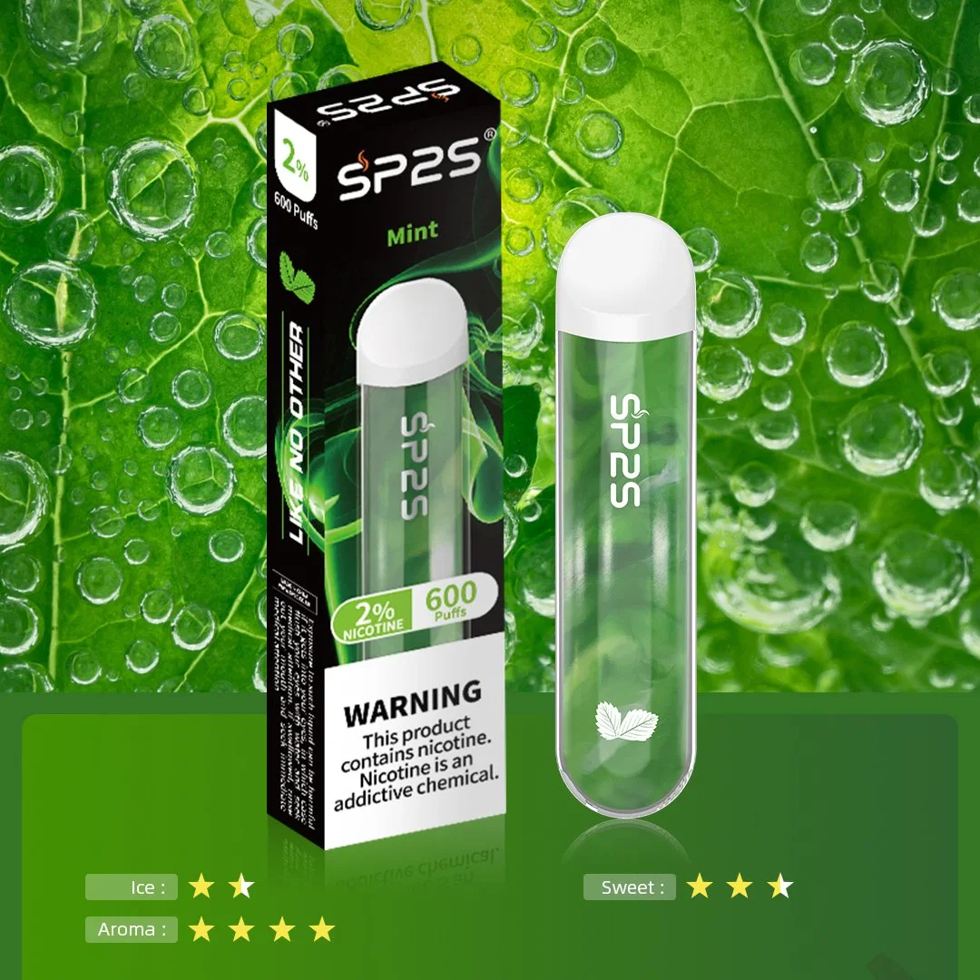 Sp2s Disposable Vape حار 2مل Eالسائلة 600 800 1200 أطواق نسيج شبكي صغير محشم بالجملة، I Vape