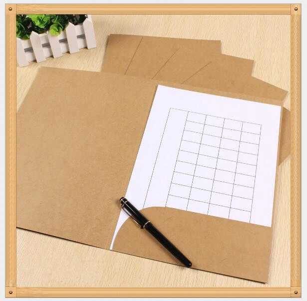 Bespoke Brown Kraft Paper Card A4 Document Folder