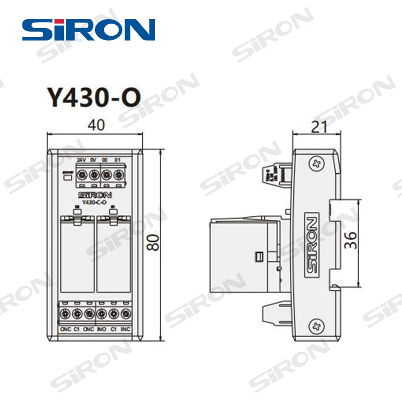 Módulo de relé de alimentação 1 c de 2 bits Siron Y430-o módulo de relé Omron para controlo industrial, placa de relés electrónica