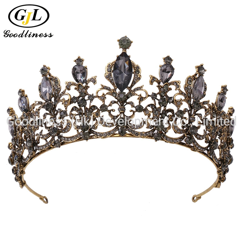 Glänzende Kristall Gold Legierung Hochzeit Tiaras Schönheit Königin Kronen Pageant Hochzeit Braut Tiara Krone Prinzessin Mode Haar Krone Zubehör