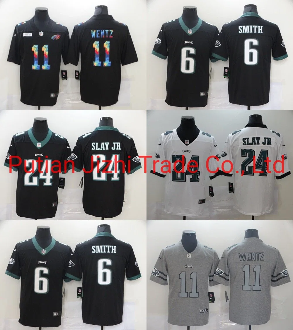 Wholesale/Supplier Men&prime; S Philadelphia Jalen Hurts Ni-Ke Black Alternate Game Jersey N-FL Eagles Long Sleeves Team Shirt