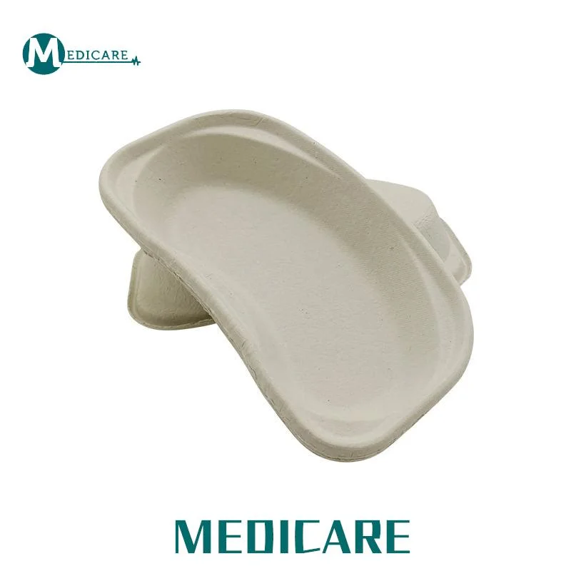 Hospital biodegradável descartável Medical Molddada Pulp Kidney Basin uso único Papel Pulp RIM Bowl Paper Pulp Kidney Basin