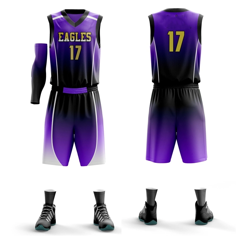 High quality/High cost performance  Team Sports Clothing Custom Sublimated Polyester Basketball Wear