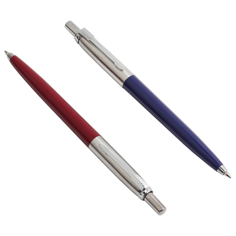 Metal Press Style Ball Pens for School Office Writing Point 0.7mm Ink