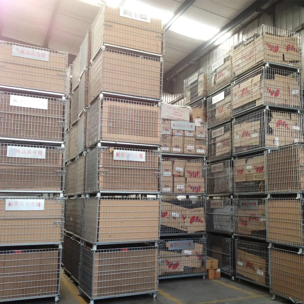 Industrial Warehouse Metal Cargo Storage Logistics Equipment Wire Mesh Metal Box