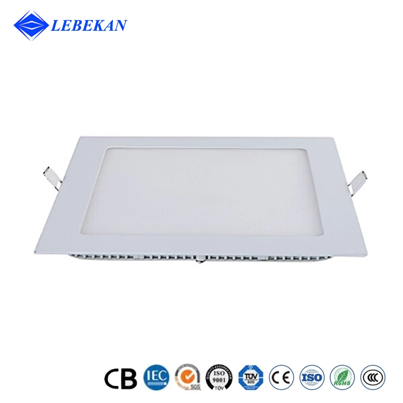 Super Slim Commercial Aluminum Alloy LED Recessed Flat Panel ceiling Light 6W