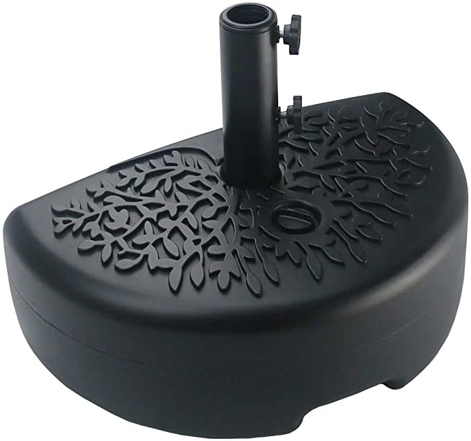 Half Moon Shaped Water Filled Umbrella Base Patio Umbrella Stand