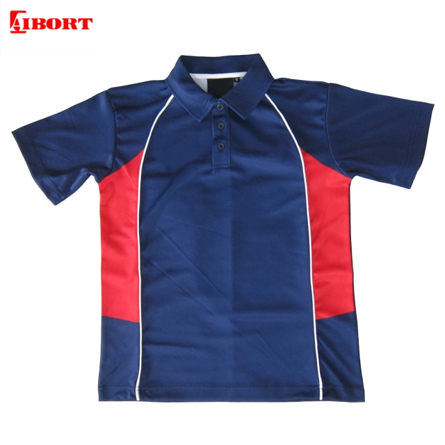 Aibort OEM Custom Embroidery Navy Blue Uniform Polo Shirt (Polo-115)