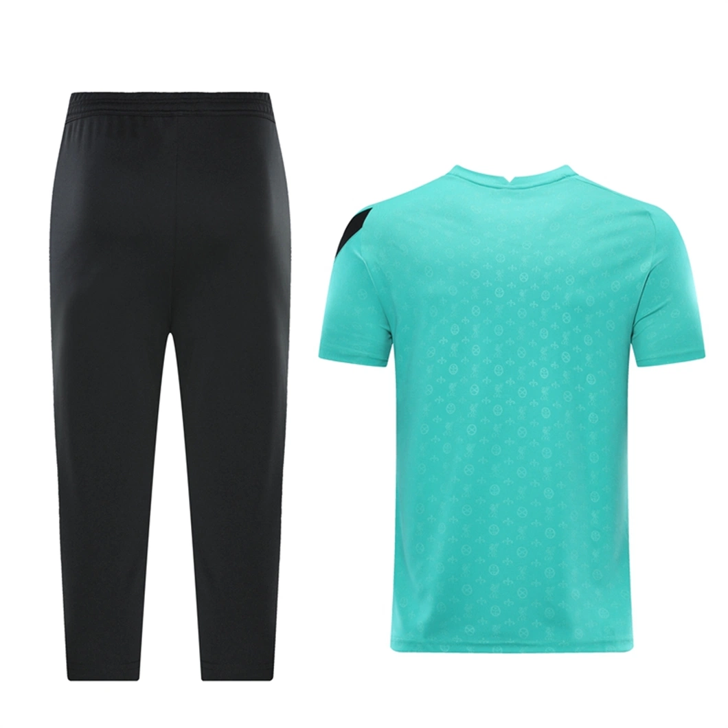 Fato de treino de vestuário desportivo para homem 2022 2023 - Atacado Camisola de futebol com fato de treino de futebol americano T-shirt recortada calças de futebol