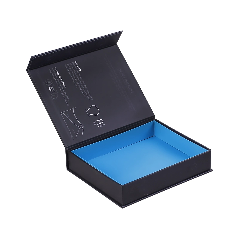 Imán personalizado elegante envase rectangular Caja de regalo de lujo en la impresión con suave toque plastificado