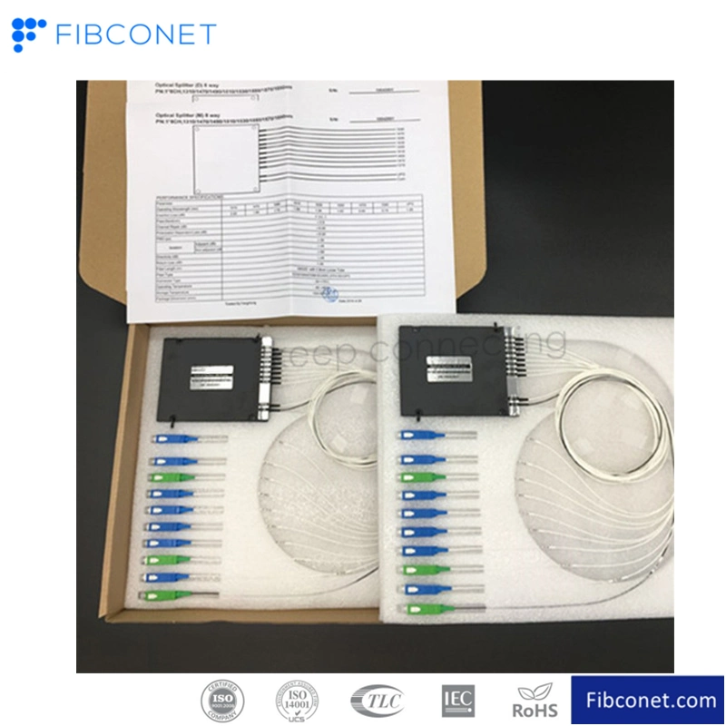 Filtro de fibra óptica FTTH CWDM Normas módulo 8CH 16CH MUX/DEMUX WDM