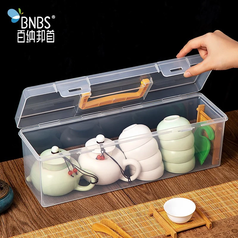 Plastic Storage Box Tea Set Organizer Kitchen Storage Accessories