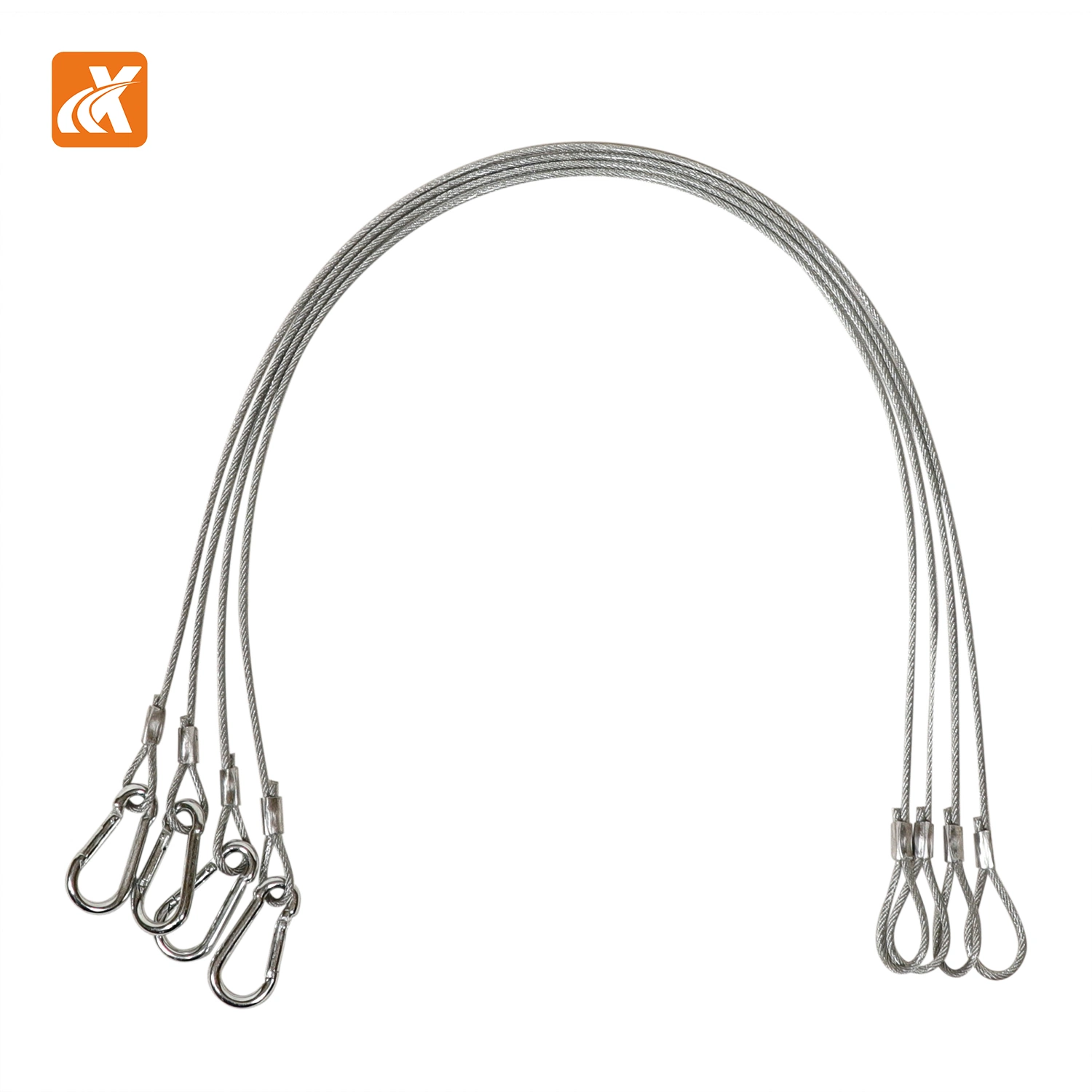 Stainless Steel Adhesive Material Safety Rope Black Standard Spring Fastener Love Eye Soft Light