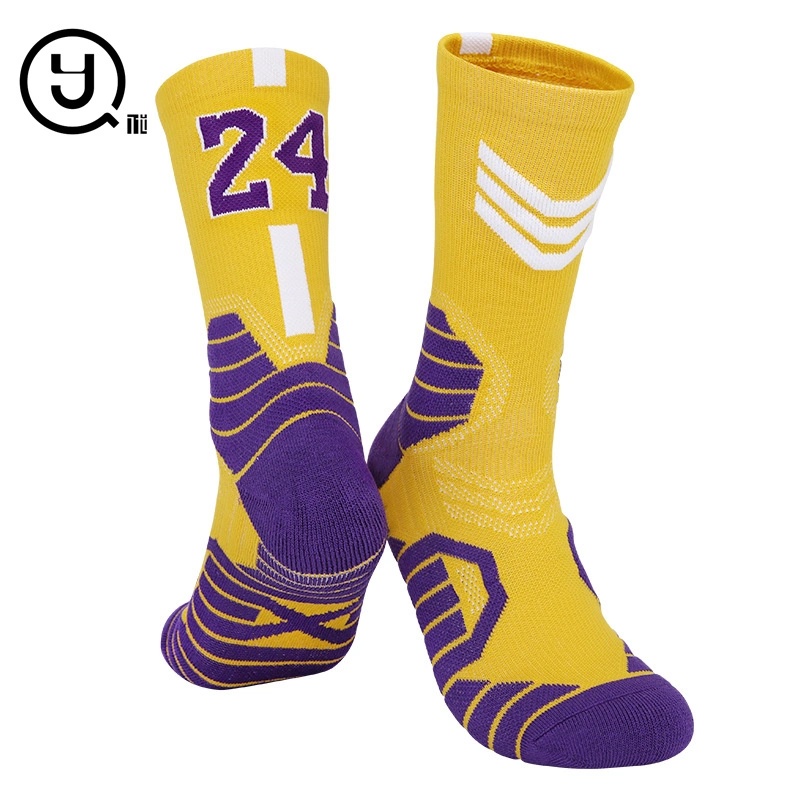 OEM Design Own No Minimum Order Fashion Embroidered Unisex Men Dress Sport Cotton Crew Sock Custom Basketball Sock