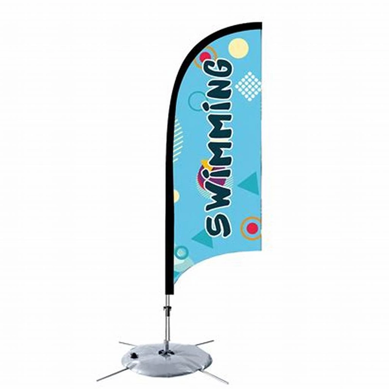 Knitted 100% Polyester Custom Printed Advertising Feather Flags