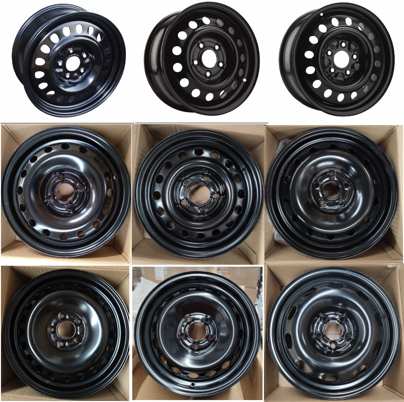 17X7 5X114.3 jantes em aço 4X4 Black Snow Wheel