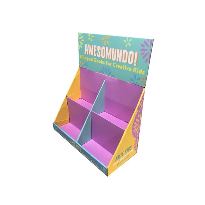 Custom Printed Corrugated Cardboard Counter Display Boxes for Retail Store