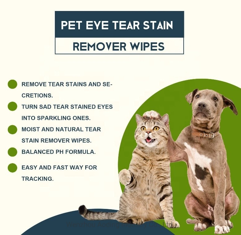 Custom Eliminate Bacteriostasis Remove Tear Stain Pre-Moistened Puppy Pads for Eye Cleaning