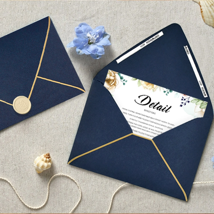 17.6*12.5cm Western Style Invitation Paper Letter Envelope with Custom Logo