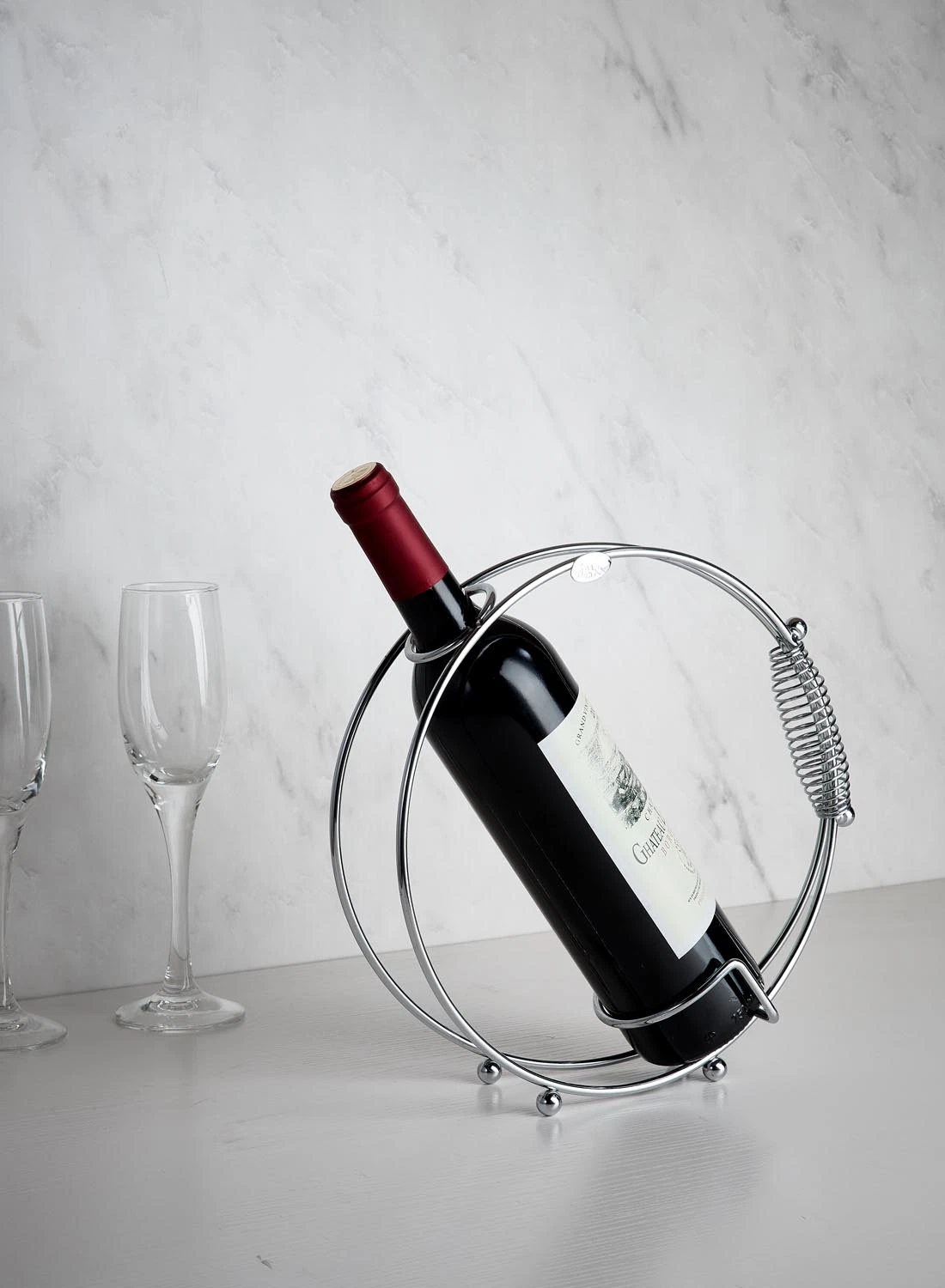 Wine Wire Bottle Basewire Iron Minimalist Style Display Stand Countertop Rack