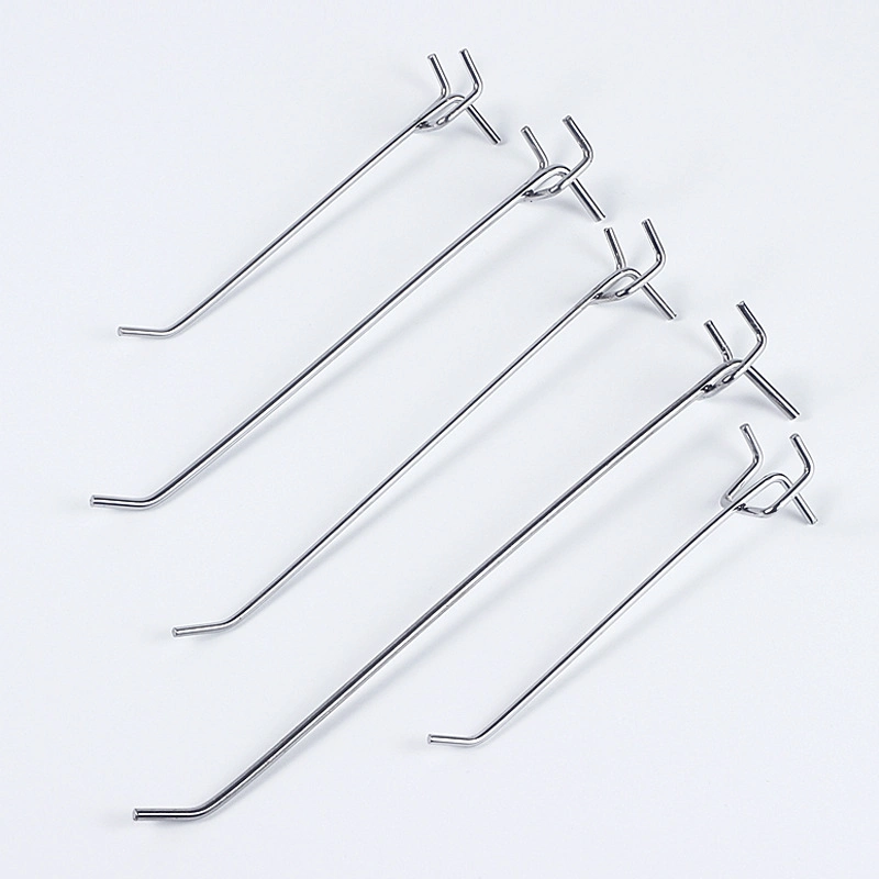 Shopfitting Chrome Peg Metal Steel Slatwall Pegboard Accessories Wire Display Hook