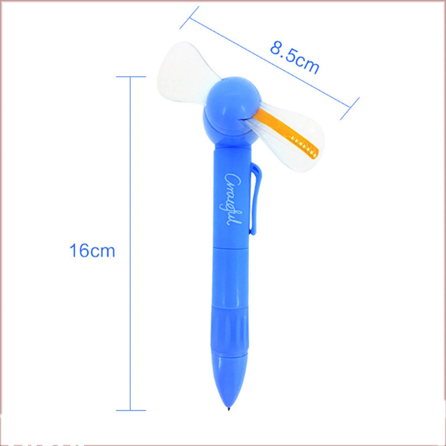 LED Light Custom LED Pen Plastic Mini Fan Pen