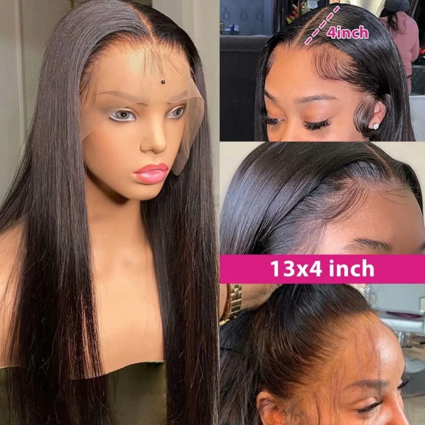 150% Density HD 13*4 Lace Remy Human Hair for Black Women Wholesale/Supplier Brazilian Virgin Hair Transparent Lace Frontal Wig