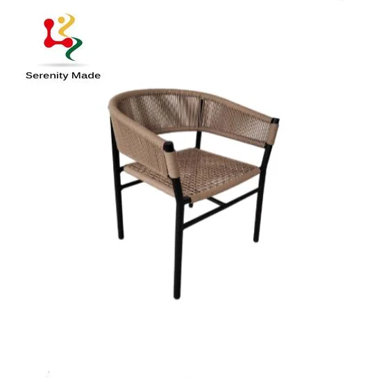 Outdoor Restaurant Furniture Aluminium Frame with Fabric Upholstery Cafe Coffee Shop Dining Chair