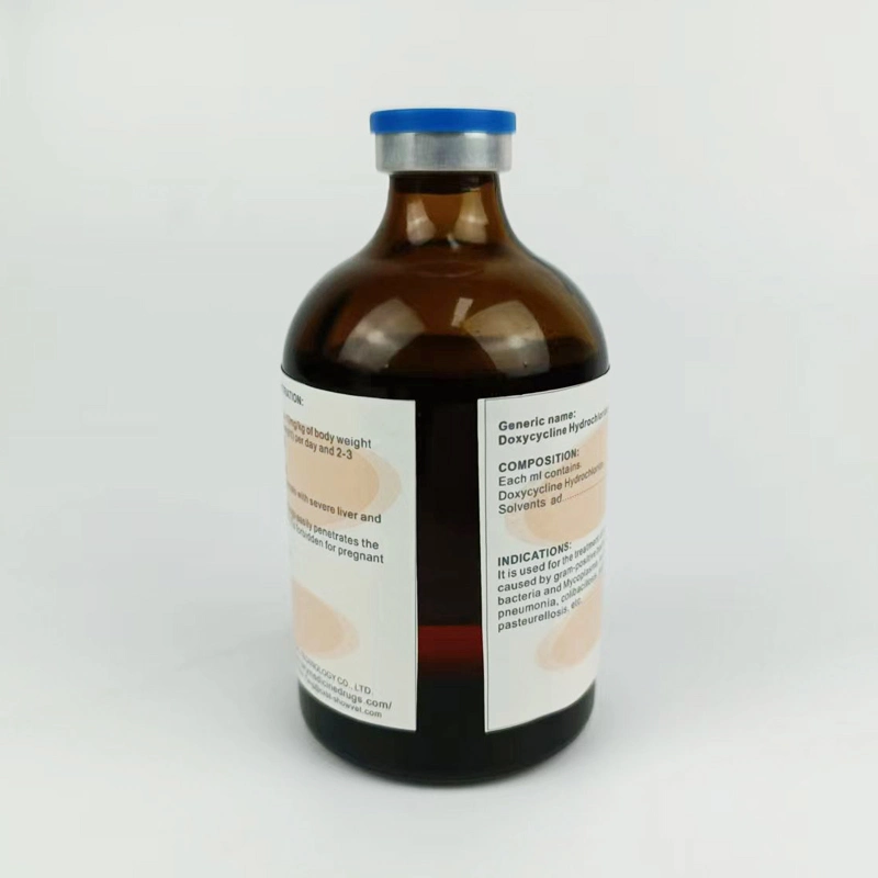 Factory Price Veterinary Medicine Doxycycline Hydrochloride HCl Injection for Cattles Pigs