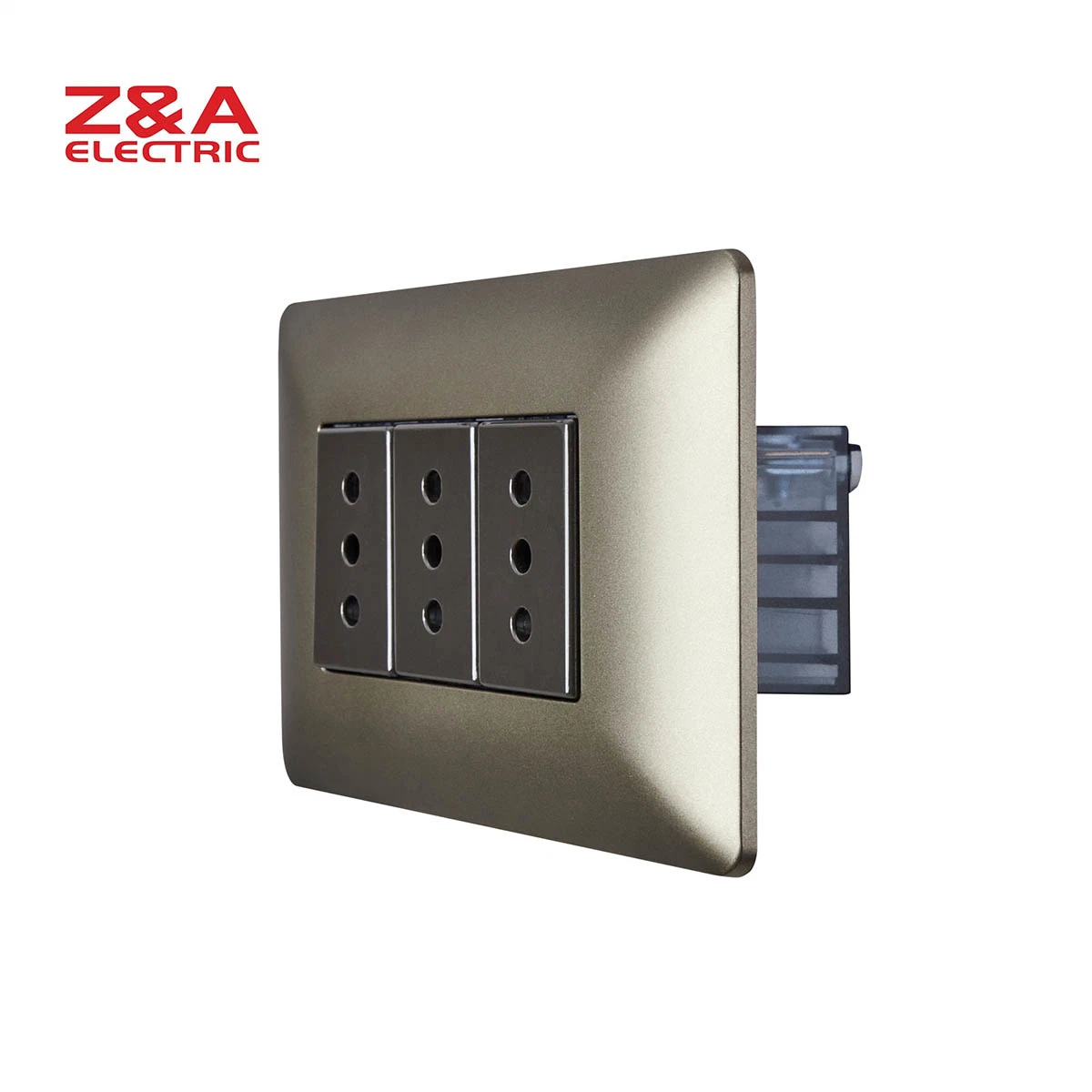 AM2337. MBC AM Series Matte Coffee + Brown Z&A ZA Electric Wall Socket