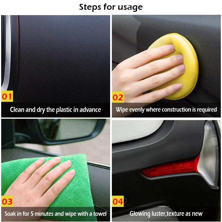 Car Renovation Plastic Restorer Premium Car Care Products Plastic Restore Black Rubber Shine