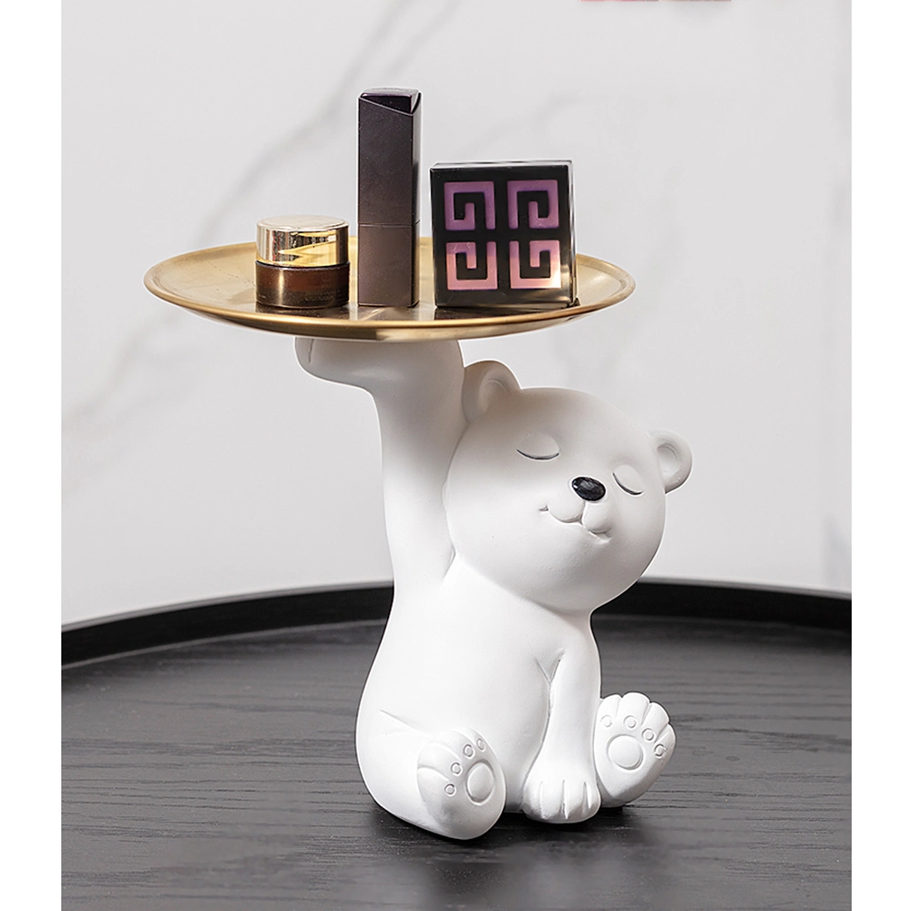 Современный декор стола скульптура полимера каваий белый несут ремесел для детей в подарок