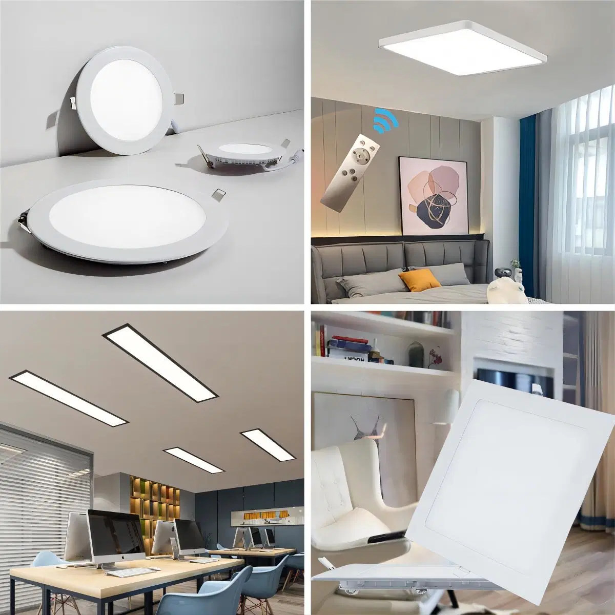 China Großhandelspreis Zhongshan Guzhen Innenbeleuchtung Fixture Square LED Panel Ceiling White LED Panel Ceiling Round LED Panel Ceiling Schlanke LED-Panel-Decke