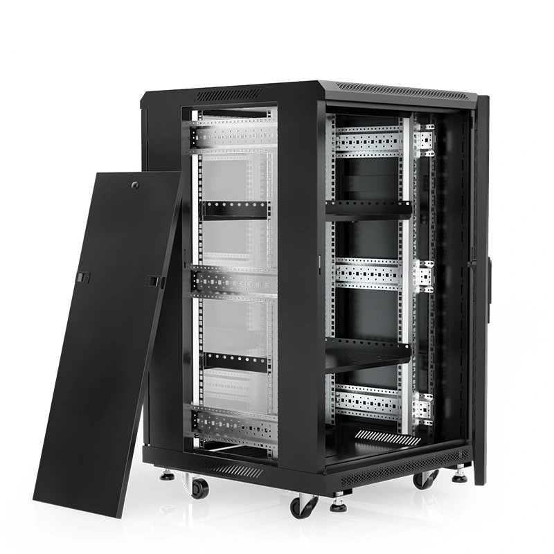 19 Inch 4u, 6u, 9u, 12u, 42u 47u Data Center Equipment Freestanding Aluminum Metal Portable Server Racks
