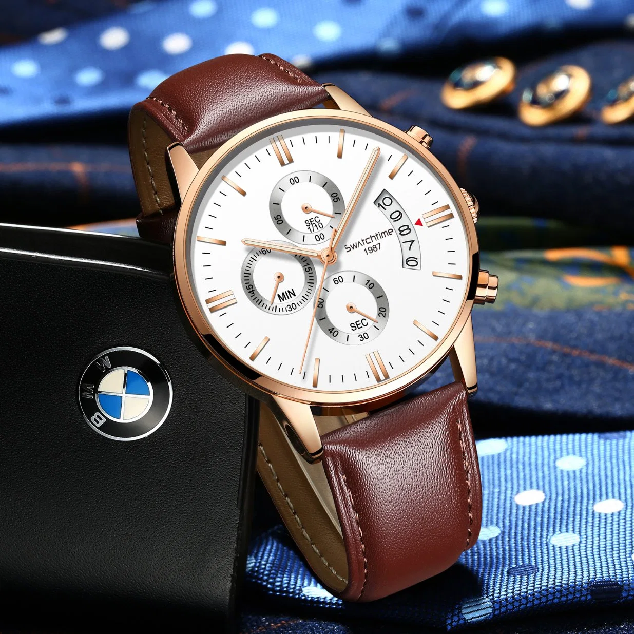 Luxury Men Fashion Casual Gift Watches Men's Quartz Clock Man Leather Strap Army Military Sports Wrist Watch