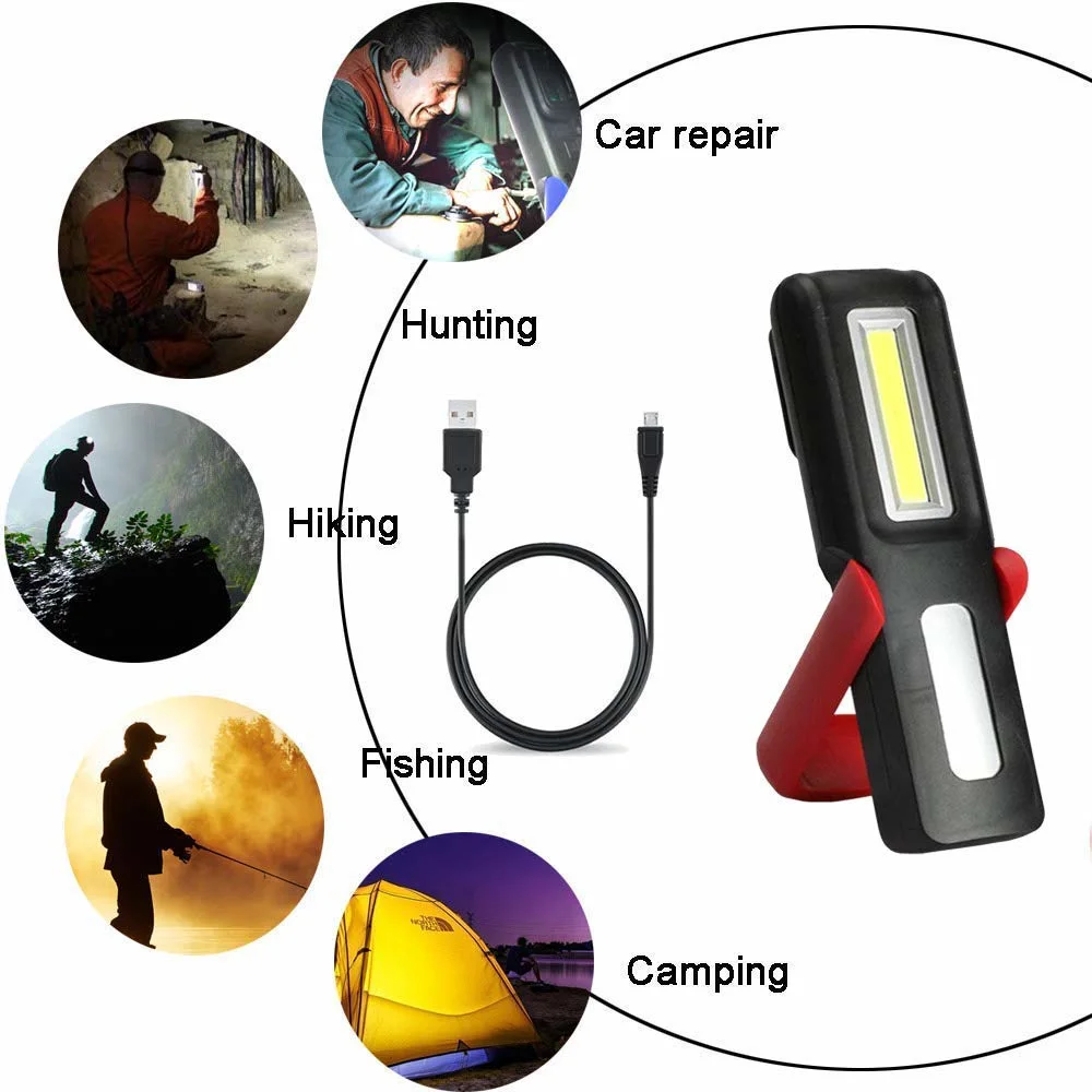 Luz de trabalho LED COB, USB, recarregável, Brightenlux, Atacadista, 3 W, USB Luz de inspecção do carro da luz intermitente de trabalho