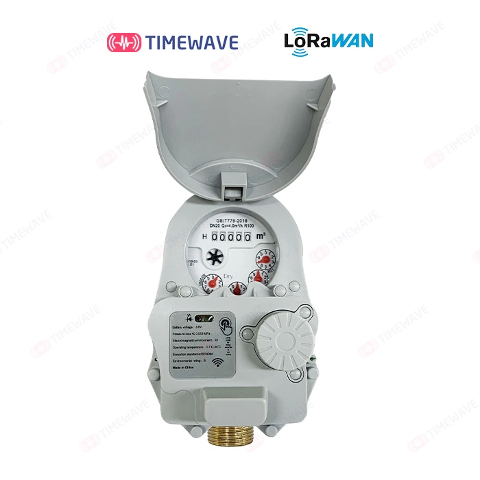 DN20 Lora/Lorawan medidor de flujo de agua fría inteligentes con control remoto de prepago y Control Non-Valve, Hierro Shell