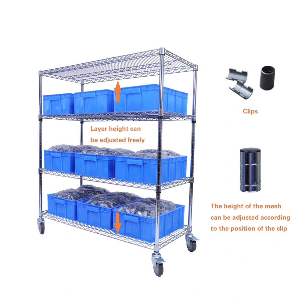 Heavy Duty 1200lbs Adjustable Metal Steel Wire Storage Rack