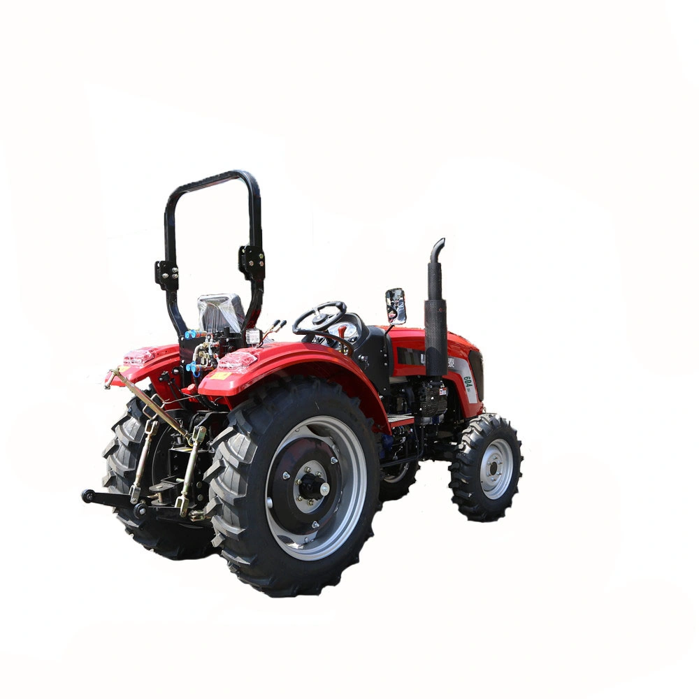 604 novo Design máquinas agrícolas Jardim de engrenagens de trator de rodas 4X4 Preço do tractor Orchard para agricultura de terra seca com certificado CE Trator agrícola de 60 HP/65 HP
