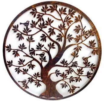 Laser Cut Black Metal Tree Wall Art Hangings Home Decor