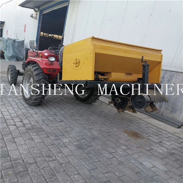 Farm Machinery, Tractor Mounted Orchard Ditching Fertilizing Soil Covering &#160; Machine. Fertilizer Spreader