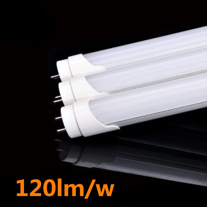 Energy-Saving LED T8 Tube Light 18W 120lm/W 1198mm Cold White with 4.5kv Surge Protection for Supermarket