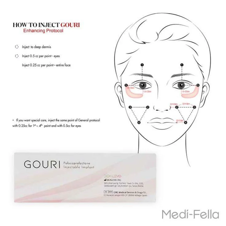 Gouri Filler Goiri Dermal Filler The First Injectable Liquid Polycaprolactone Pcl Premium Collagen Stimulator Face Lift Anti Aging Wrinkles Removal Injection