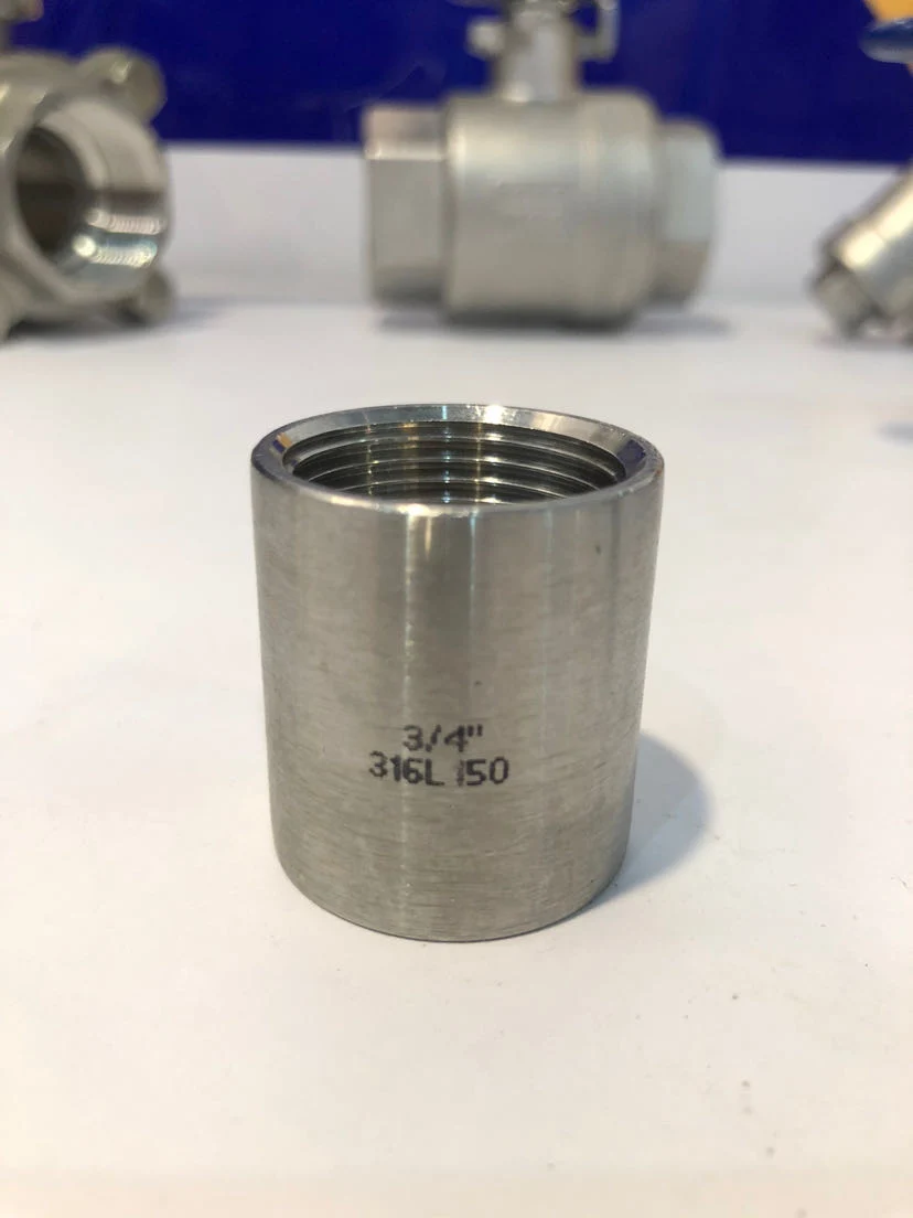 Stainless Fittings Size 1/8&prime; &prime; to 6&prime; &prime; Length Sch 40 NPT Thread Barrel Couplings