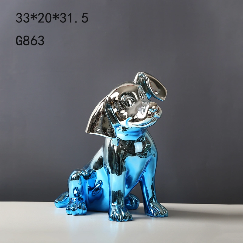 Dog Figurines Sculpture Craft for Living Room Resin Crafts Manufacturer