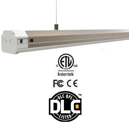 Candeeiro LED Linear Light com 5000 lm regulável e ETL/DLC para Iluminação Comercial