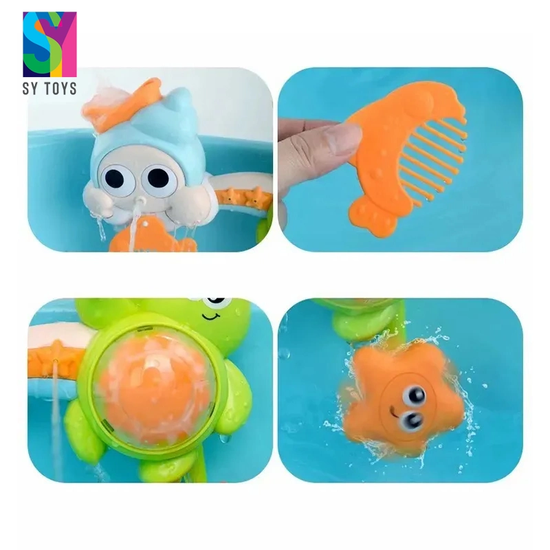 Sy Cartoon Bathroom Game Turtle Marine Animal Bathing Baby Sprinkler Shower Water Toys