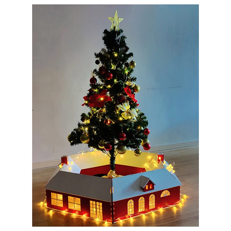 LED de resina de buena calidad de la casa de Navidad para Deco